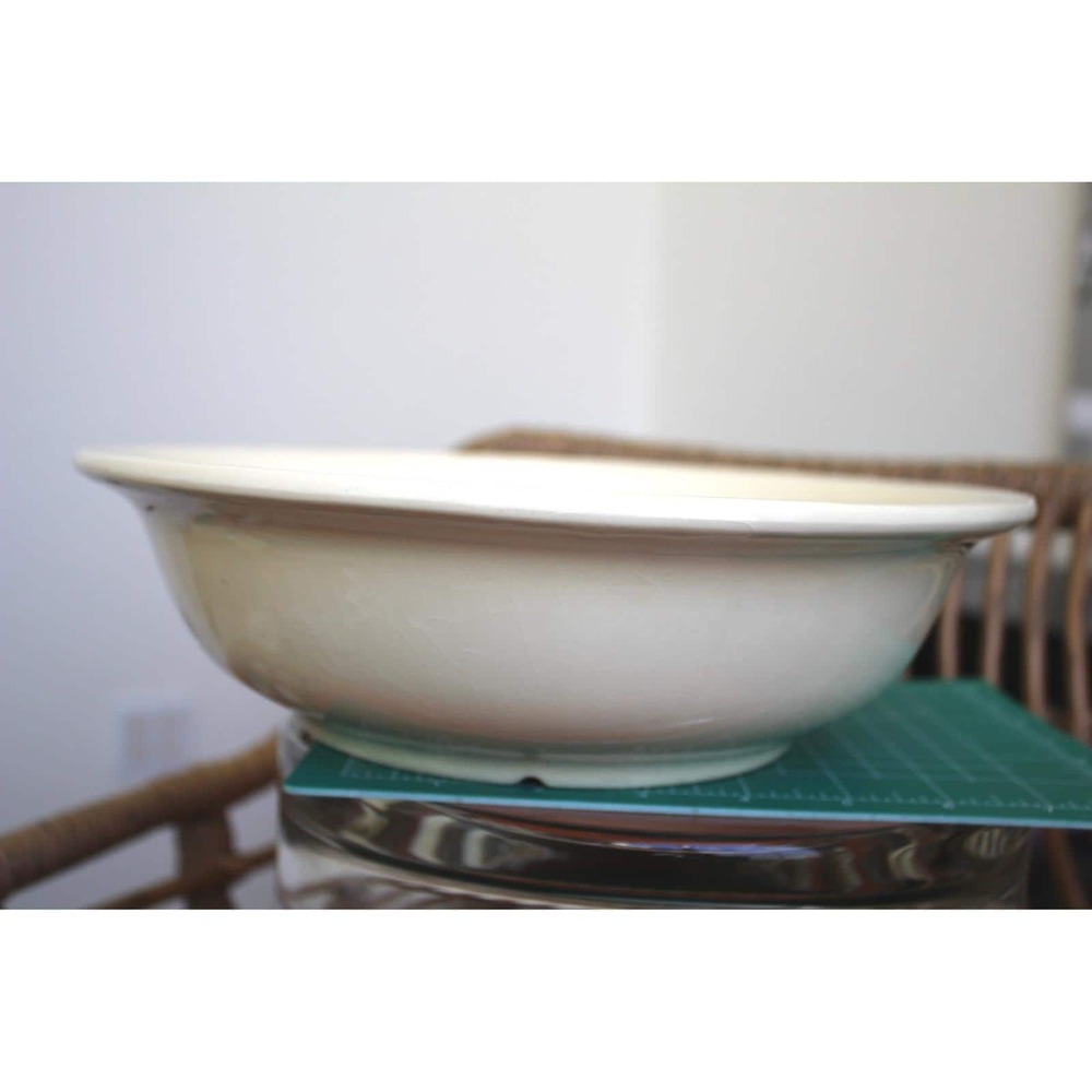 McCoy Pottery 7515 Large Round Serving Bowl Basin Off White Cream USA Vintage - Picture 4 of 10